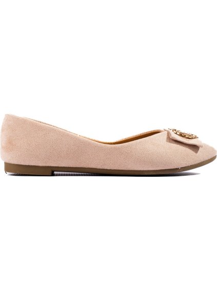 Bézs velúr balerina díszítéssel Potocki