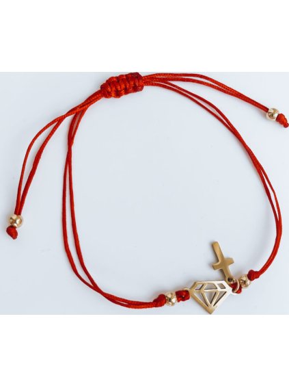 Karkötő HEARTBEAT kristálymintás - piros