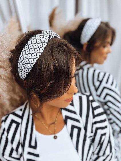 Fehér-fekete mintás fejpánt TORRENS