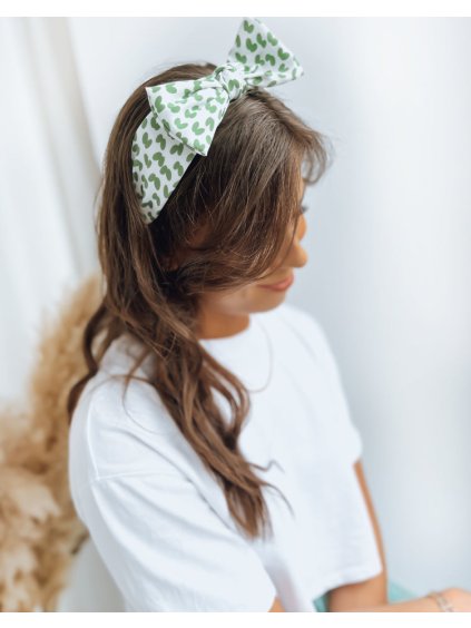 Krém-zöld mintás ONTARIO fejpánt