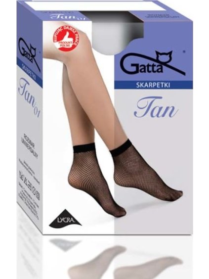 Hálós nylon zokni Gatta Tan nr. 1