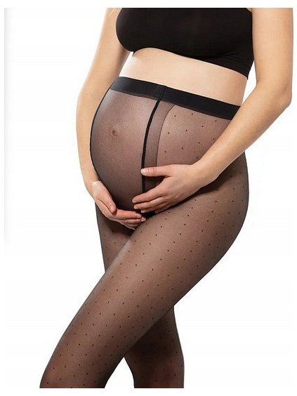 Fekete mintás kismama nejlonok Gatta Body Protect 01 20 den Mama