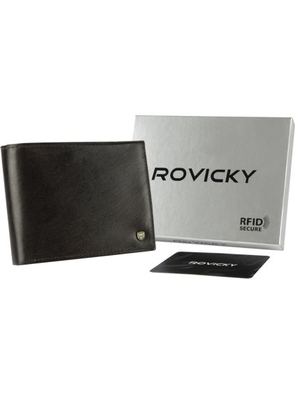 Rovicky sötétbarna férfi bőr pénztárca L165