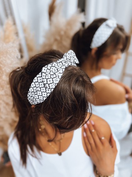 Fehér mintás fejpánt WERNER