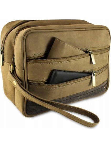 Always Wild férfi barna bőr kézitáska