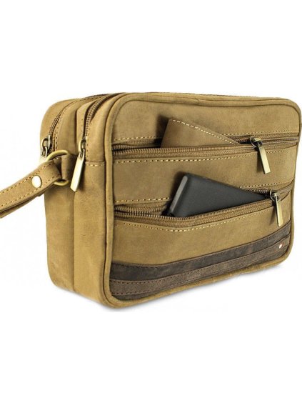 Always Wild férfi barna bőr kézitáska