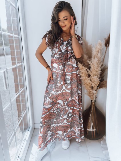 Fehér-barna maxiruha mintával CRESPO