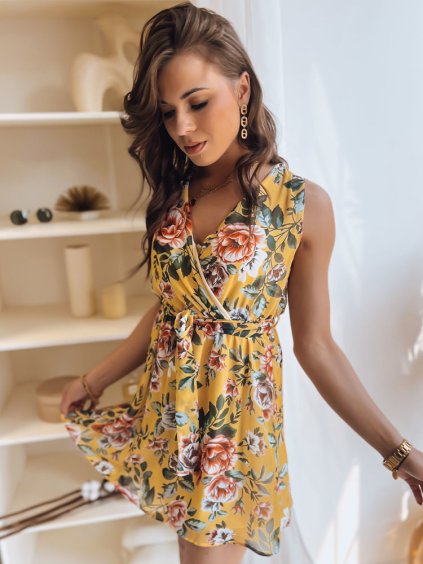 Sárga virágos miniruha ANNA