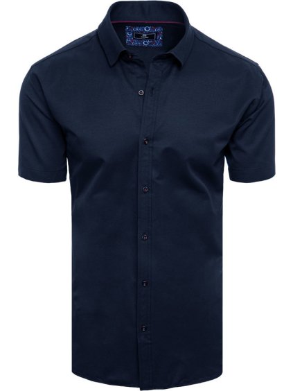 Sötétkék férfi rövid ujjú ing