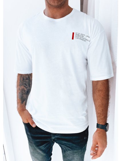 Fehér férfi póló nyomtatással a hátoldalon