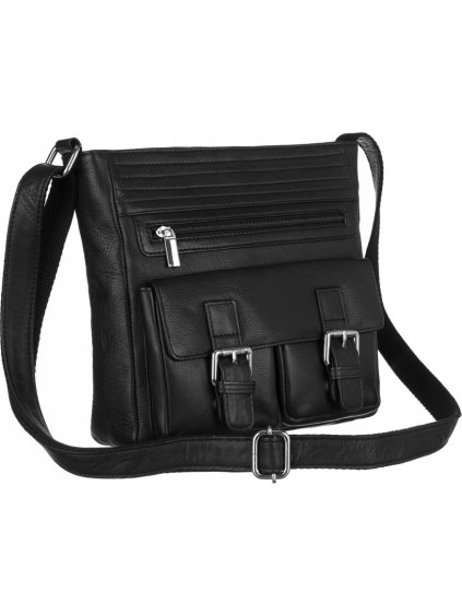 Férfi fekete bőr táska