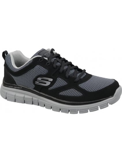 Fekete-szürke férfi tornacipő Skechers Burns Agoura 52635-BKGY