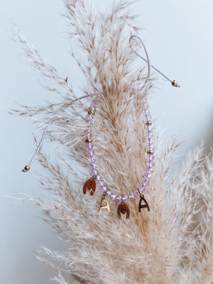 Világoslila karkötő MAMA'S LOVE