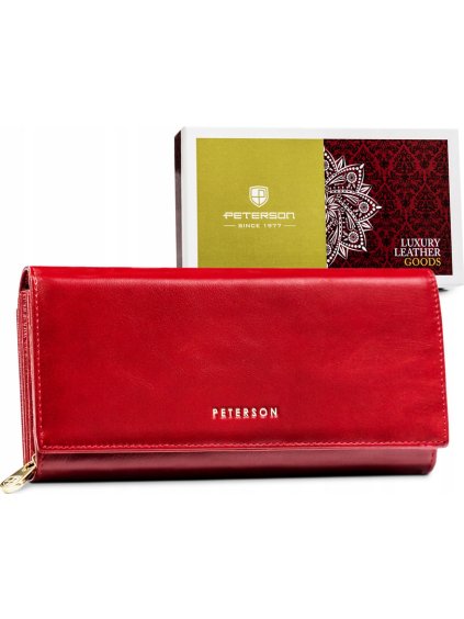 Peterson Red Leather Ladies Wallet Y172
