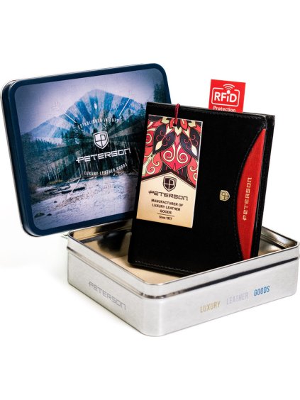 Peterson fekete pénztárca W041