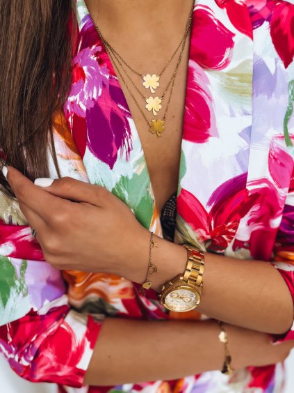 Arany nyaklánc négylevelű lóhere motívummal CLOVER