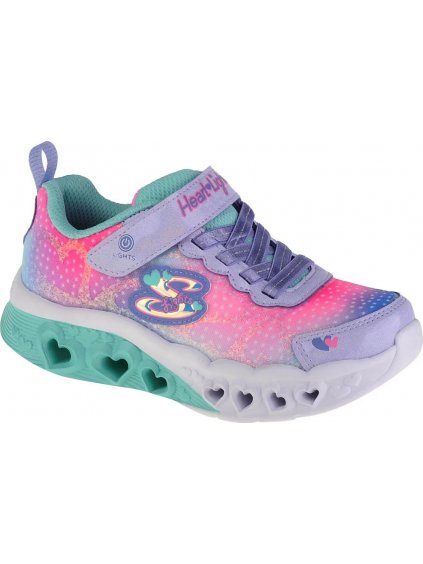 SZÍNES LÁNY TORNACIPŐ SKECHERS FLUTTER HEART LIGHTS