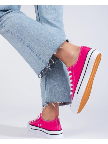 Női Shelovet rózsaszín vászon tornacipő