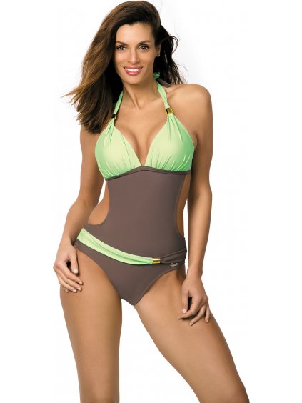 Beatrix Cubano-Freeze barna-zöld Monokini