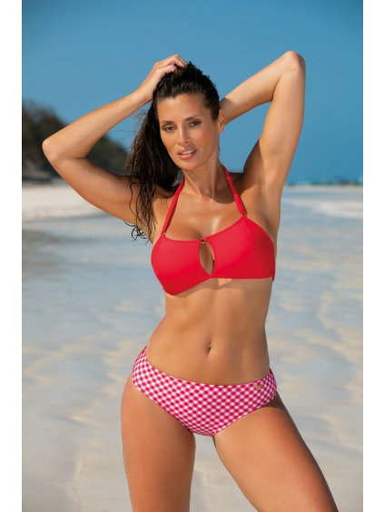 Saba piros mintás alsó bikini