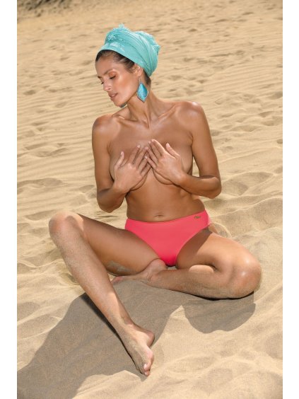Korall színű brazil fazonú bikini alsó Evenia Flamingo