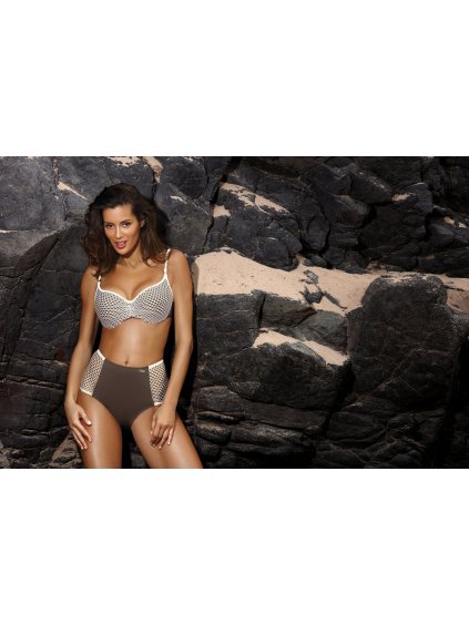 Barna push-up bikini hálóval Martha Dark Taupe
