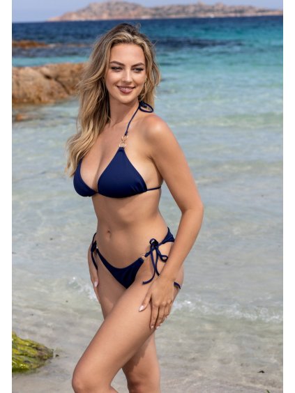 Sötétkék bikini díszekkel Amelia