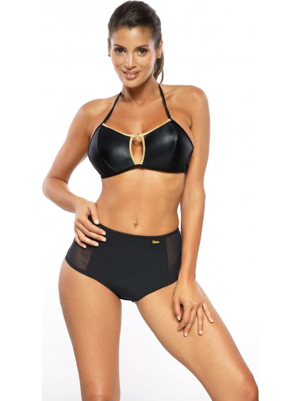 Fekete gyöngyházfényű bikini Pipper Nero-Gold