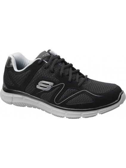 Fekete férfi tornacipő Skechers Satisfaction 58350-BKGY