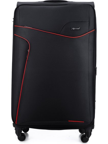 Solier fekete utazóbőrönd, mérete L