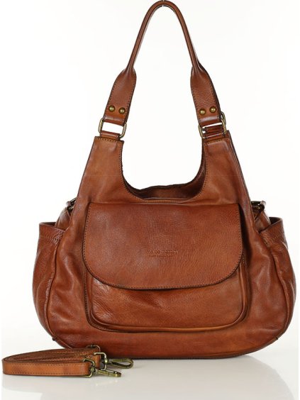 MARCO MAZZINI Világosbarna retro kézitáska