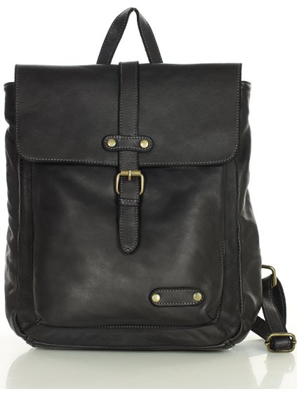 MARCO MAZZINI Fekete vintage hátizsák