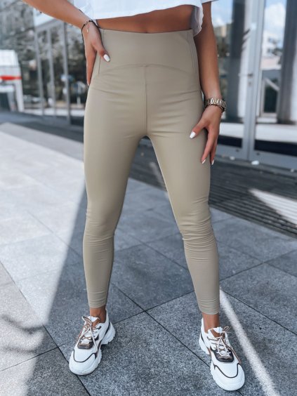 Bézs színű viaszos legging WAXED CHIC