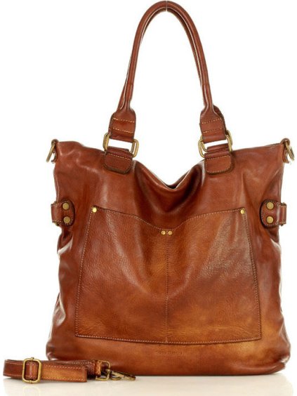 Barna bőr kézitáska MARCO MAZZINI