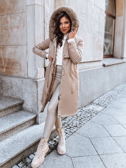 Bézs hosszú parka LUSTER