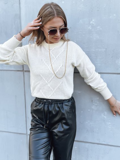 Krémszínű puha pulóver PRINCE