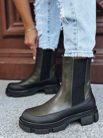 Khaki színű chelsea bokacsizma FROSTFALL