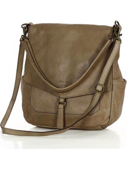 MARCO MAZZINI Bézs természetes bőr crossbody