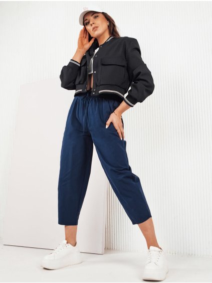 Sötétkék széles pamutnadrág BALLOON FANTASY