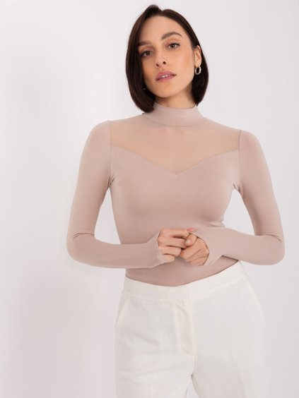 Bézs felső áttetsző háttal