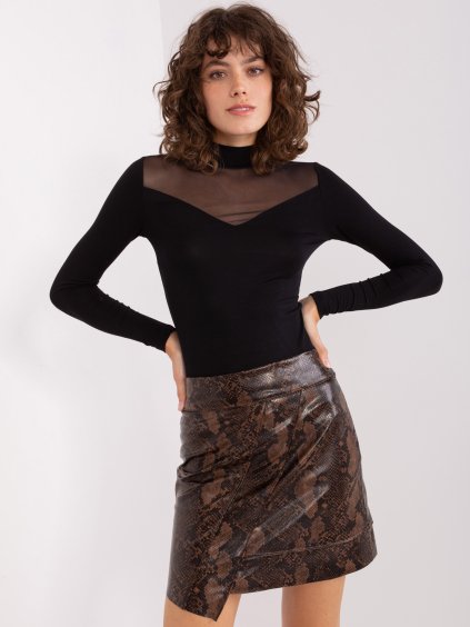 Fekete póló áttetsző hát részel