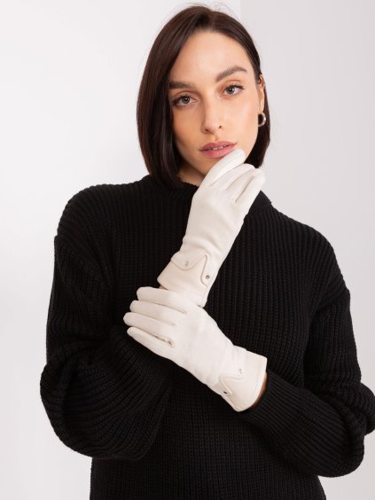 Krémszínű elegáns kesztyű