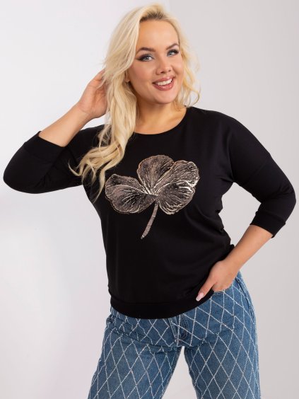 Fekete póló fényes felirattal