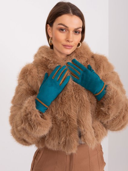 Kék-zöld elegáns kesztyű