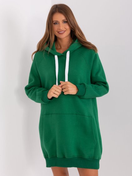 Sötétzöld hosszú pulóver