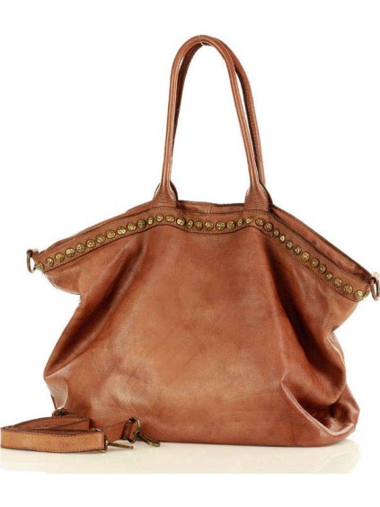 Marco Mazzini Camel női shopper bőr kézitáska