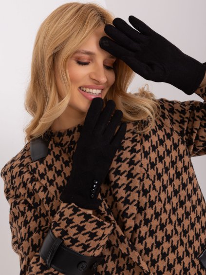 Fekete kesztyű gombokkal