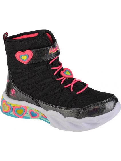 FEKETE LÁNY HÓTAPOSÓ SKECHERS SWEETHEART LIGHTS