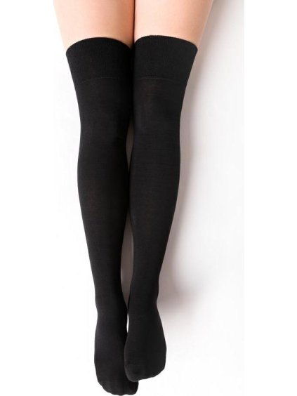 Fekete női térd feletti zokni Art. 076