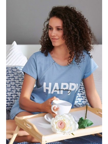 HAPPY MOMMY VILÁGOSKÉK KISMAMA ÉS SZOPTATÓS HÁLÓING CIPZÁRAKKAL